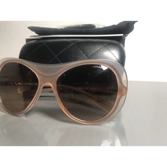 CHANEL Sunglasses Oversized Oval Style 5389 Light Brown Fall Sunnies - Picture 13 of 16
